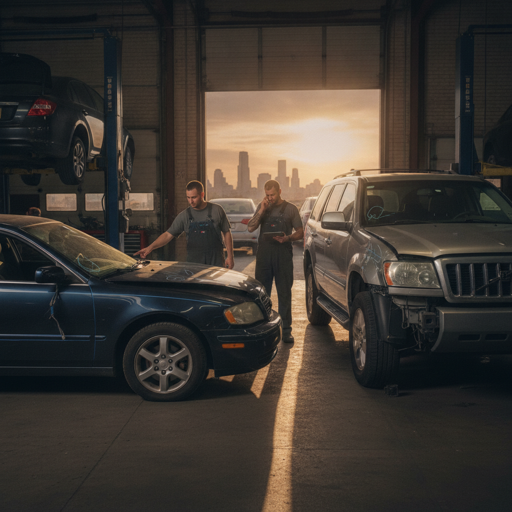 bronx queens side swipe lane change collision repair