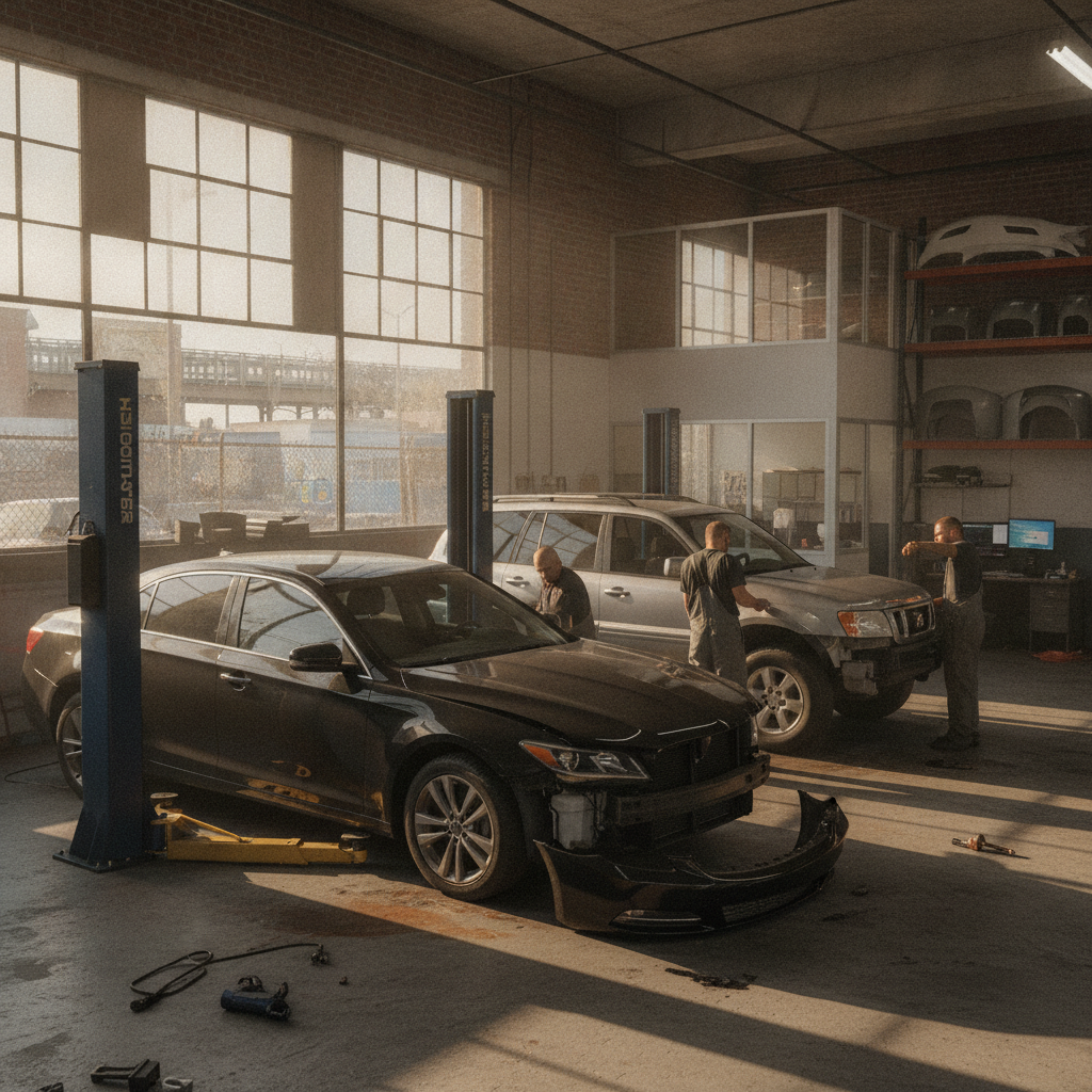 repairing leased financed car after accident