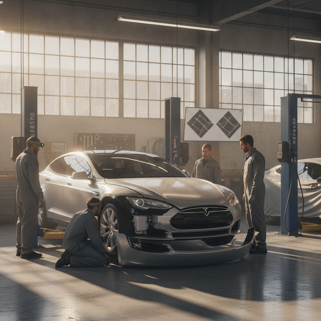 bronx garden city tesla collision repair