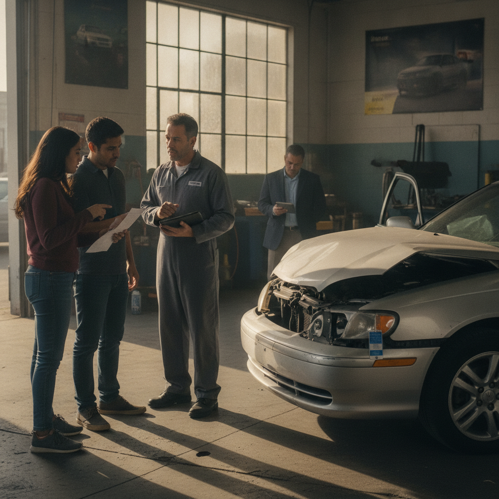 repairing leased financed car after collision
