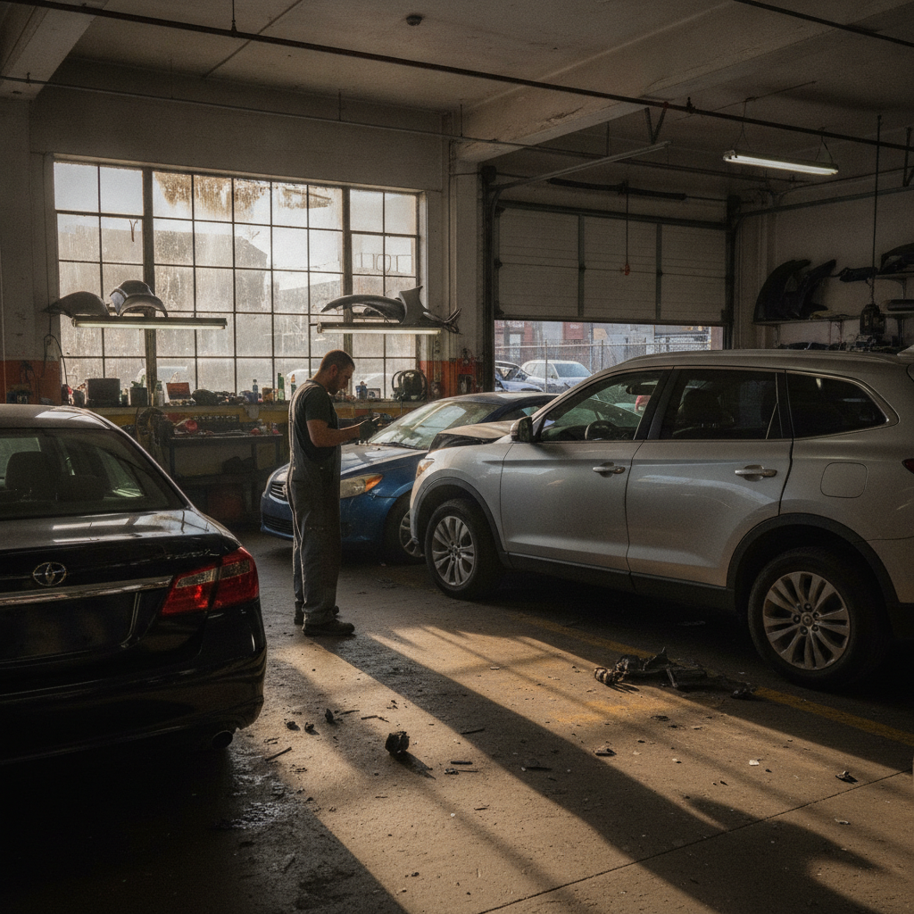 bronx long island city parking garage parking lot car damage repair
